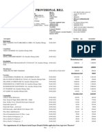 Provisional Bill: Multi Normal Discharge