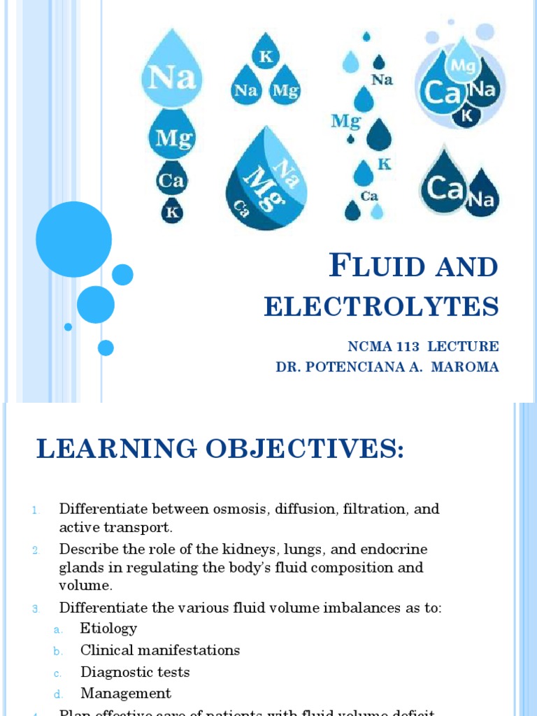 Fluids And Electrolytes Pdf Osmosis Angiotensin