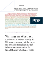 Writing An Abstract