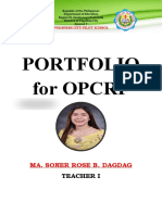 Portfolio For OPCRF: Ma. Soner Rose B. Dagdag