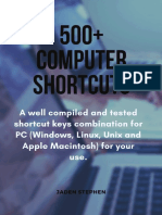 500+ Computer Shortcuts - A Well Compiled and Tested Shortcut Keys