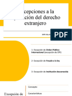 DIPR - Excepciones A La Aplicación Del Derecho Extranjero