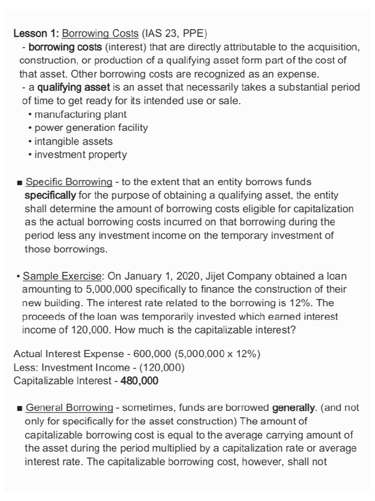 INT ACC 3 (Borrowing Costs - Part 2) | PDF