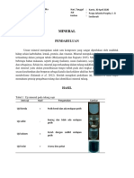 Mineral - Ruang 2 - Meja 8 - Kelompok 16 - Brilianti Vidita