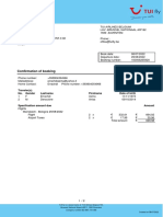 Confirmation of Booking: Traveler(s) No. Gender Lastname Firstname Date of Birth