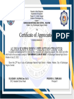 Certificate of Appreciation: Alpha Kappa Rho - Hilaitan Chapter