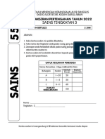Pentaksiran Pertengahan Tahun 2022 Sains Tingkatan 3 