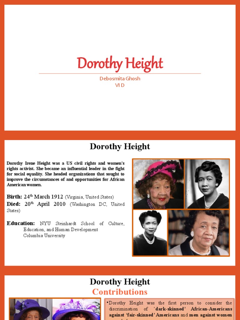 Image Result For What Did Dorothy Height Accomplish Homework Study