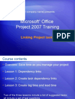 Microsoftr Office Project 2007-Linking Project Tasks