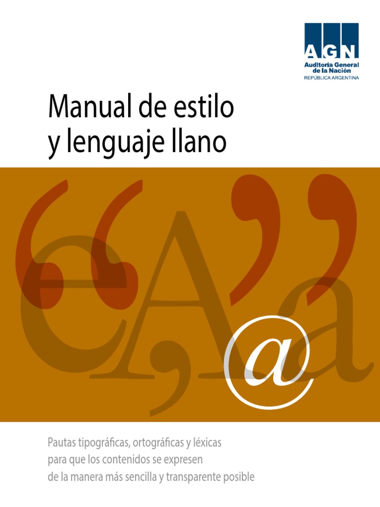 AGN-Manual de Estilo y Lenguaje Llano PARA INTRANET | PDF | Coma ...