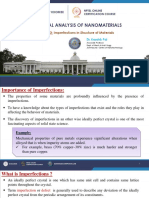 Structural Analysis of Nanomaterials: Lecture 03: Imperfections in Structure of Materials