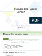 Kuliah 3 - Eliminasi Gauss Dan Gauss Jordan