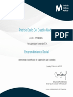 Certificado de Emprendimiento Social