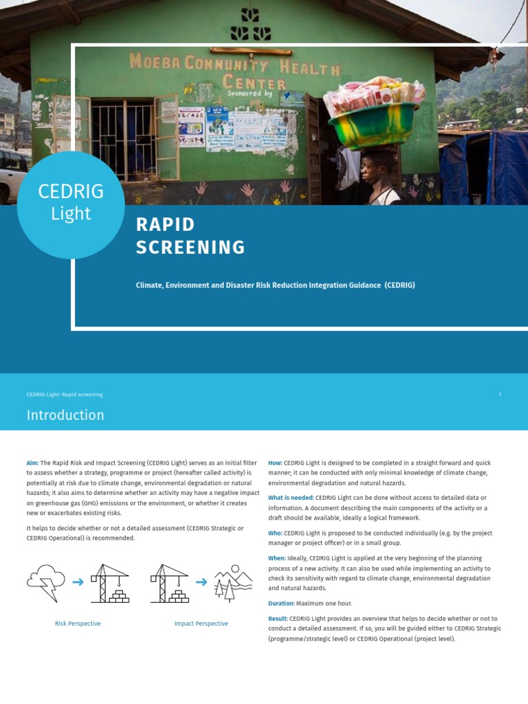 Cedrig: Rapid Screening | PDF | Hazards | Climate Change