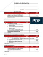 ISO 4500 - 2018 Checklist