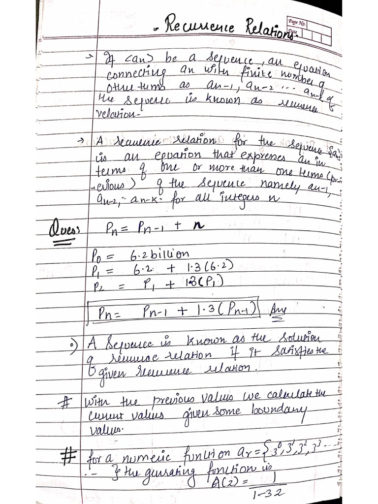 Topic6 Recurrence Relation PDF