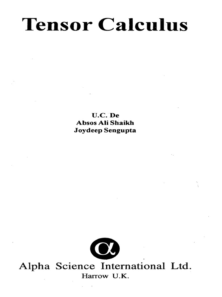Comprehensive Tensor Calculus Guide | PDF | Tensor | Euclidean Vector