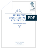 Religiones Monoteístas y Politeístas