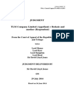 TLM Company Limited V Bedasie & Ano. (2014) UKPC 25