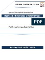 Rochas sedimentares e metamórficas na UFLA