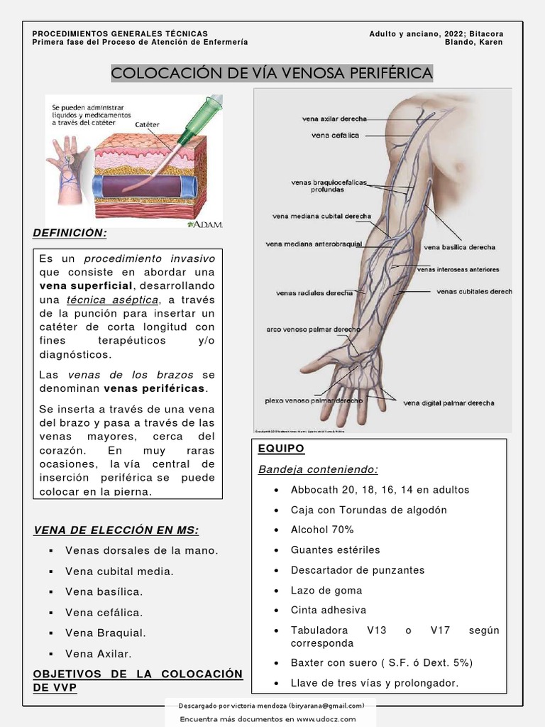 Via Venosa Periferica | PDF | Terapia intravenosa | Medicina CLINICA