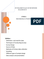 Unit-1 Introduction To Statistics