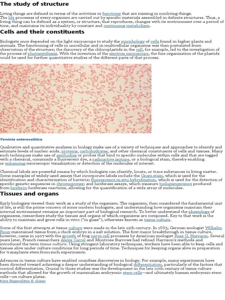 The Development of Techniques and Technologies That Have Advanced the Field of Biology PDF