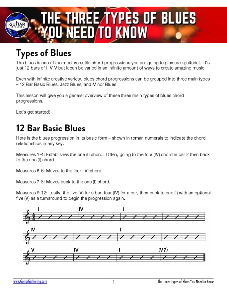 Three Types of Blues PDF Chord (Music) Musical Compositions