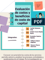 Evaluación de costos y beneficios del costo de capital