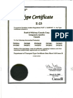 Type Certificate PW206 - 207 E-23