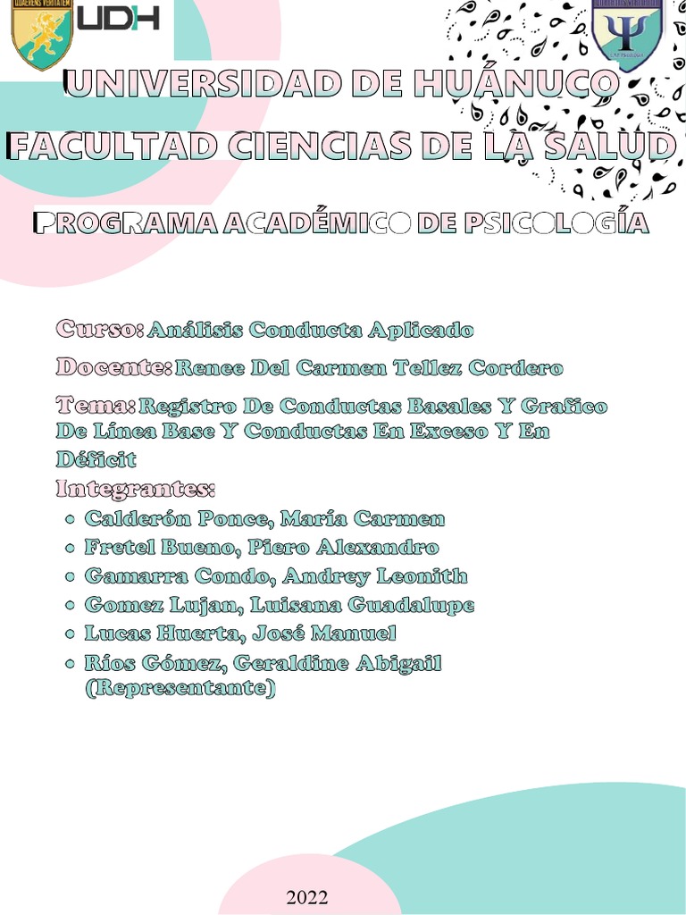 Registro de Conductas Basales y Grafico de Linea Base | PDF