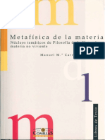 Metafisica de La Materia (Manuel Carreira)