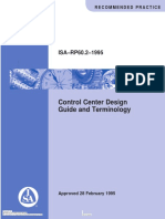 Control Center Design Guide and Terminology: ISA-RP60.2-1995