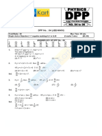 E - Class XI Physics DPP Set (02) - Mathematical Tools
