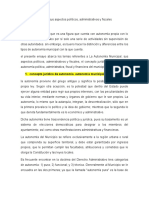 Autonomía municipal: aspectos políticos, administrativos y fiscales