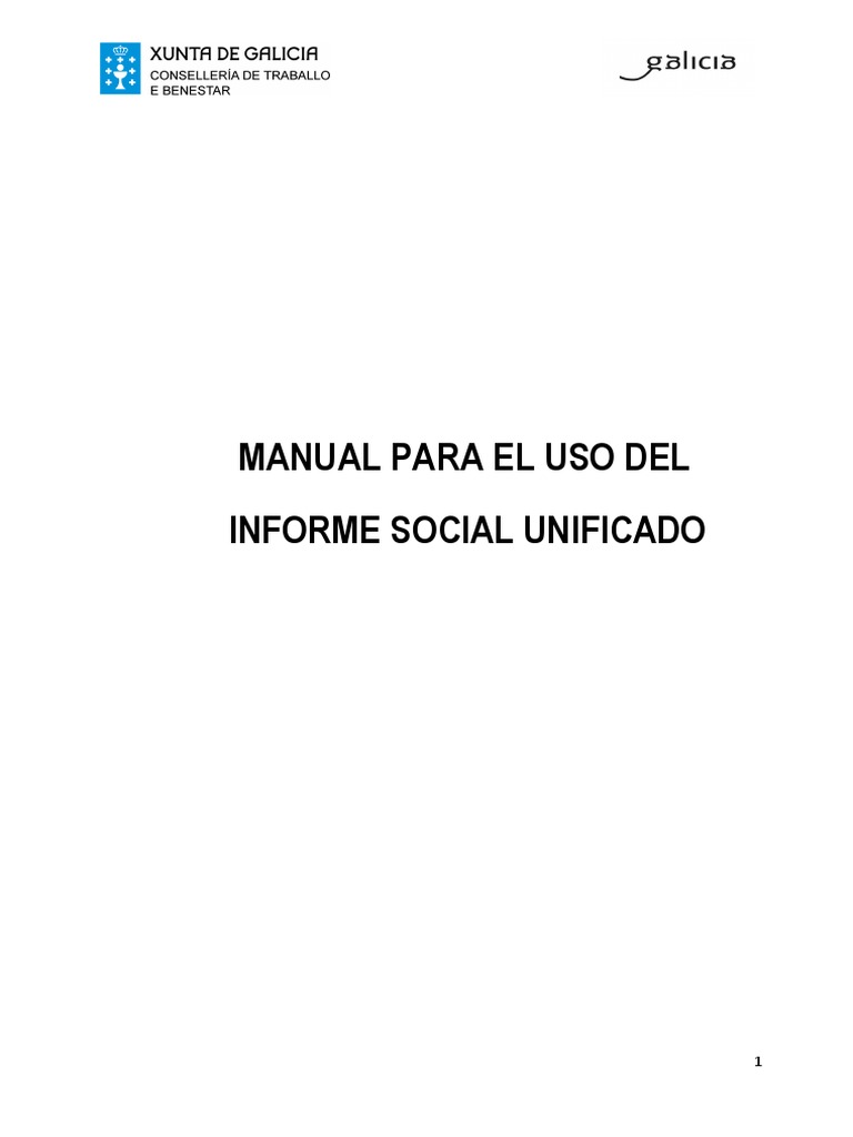 Manual del Informe Social Unificado | PDF | Trabajo Social | Invalidez