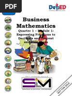 Bus - Math11 - Q1mod1of8 - Expressing Fractions To Decimals and Percent and Vice Vers - v2 SLM