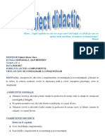 Proiect de Lectie Complementul Circumstantial de Loc