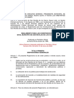 Reglamento para Las Construcciones en El Municipio de San Nicolás de Los Garza