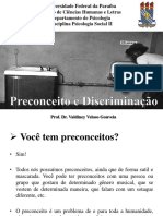 Aula Preconceito e Discriminação (aula) Psicologia social Valdiney