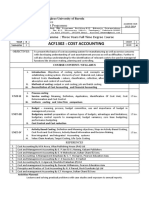 Acf1302: Cost Accounting: BBA Programme: Three Years Full Time Degree Course