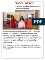 Eleventh and Tenth Students Dramatize Classical Plays