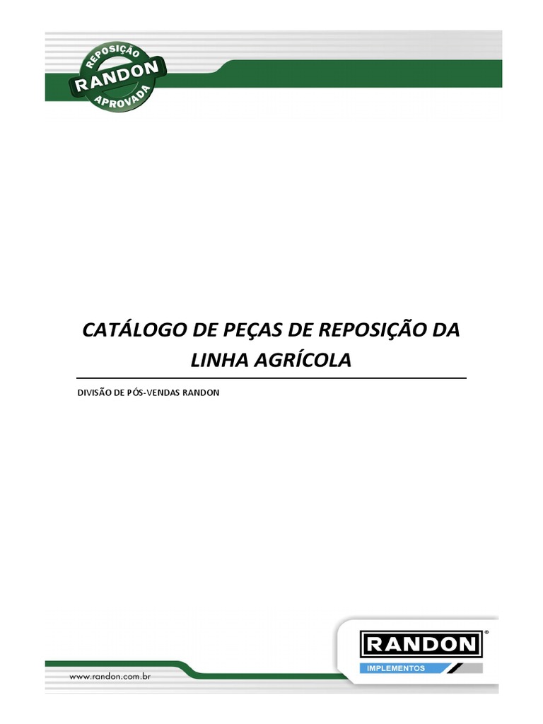 Catalogo Reposicao Aprovada Randon Linha Agricola | PDF
