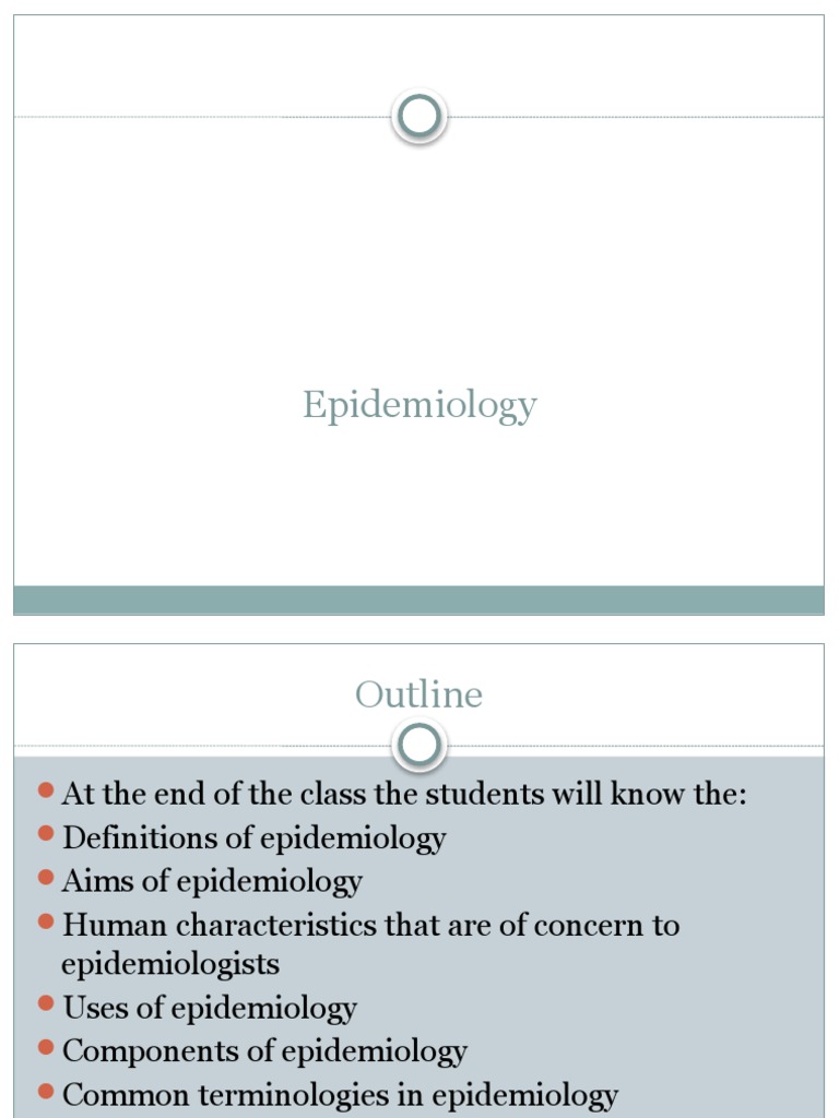 An Introduction to Epidemiology Definitions, Aims, Components