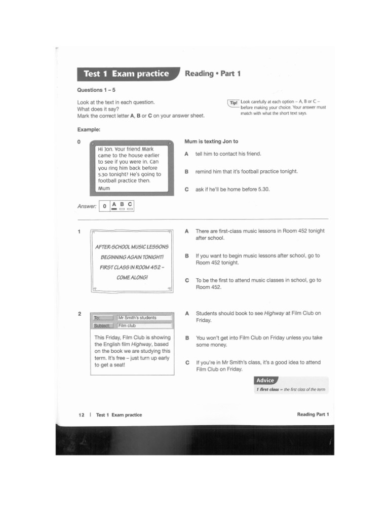 Pet Reading Part 1 and 5 | PDF