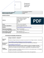 Erasmus+ Factsheet 2021-22: WWW - Sheffield.ac - Uk/erasmus/incoming