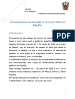 Ensayo Consecuencias Sociales Del 11 Marzo 2004 en España
