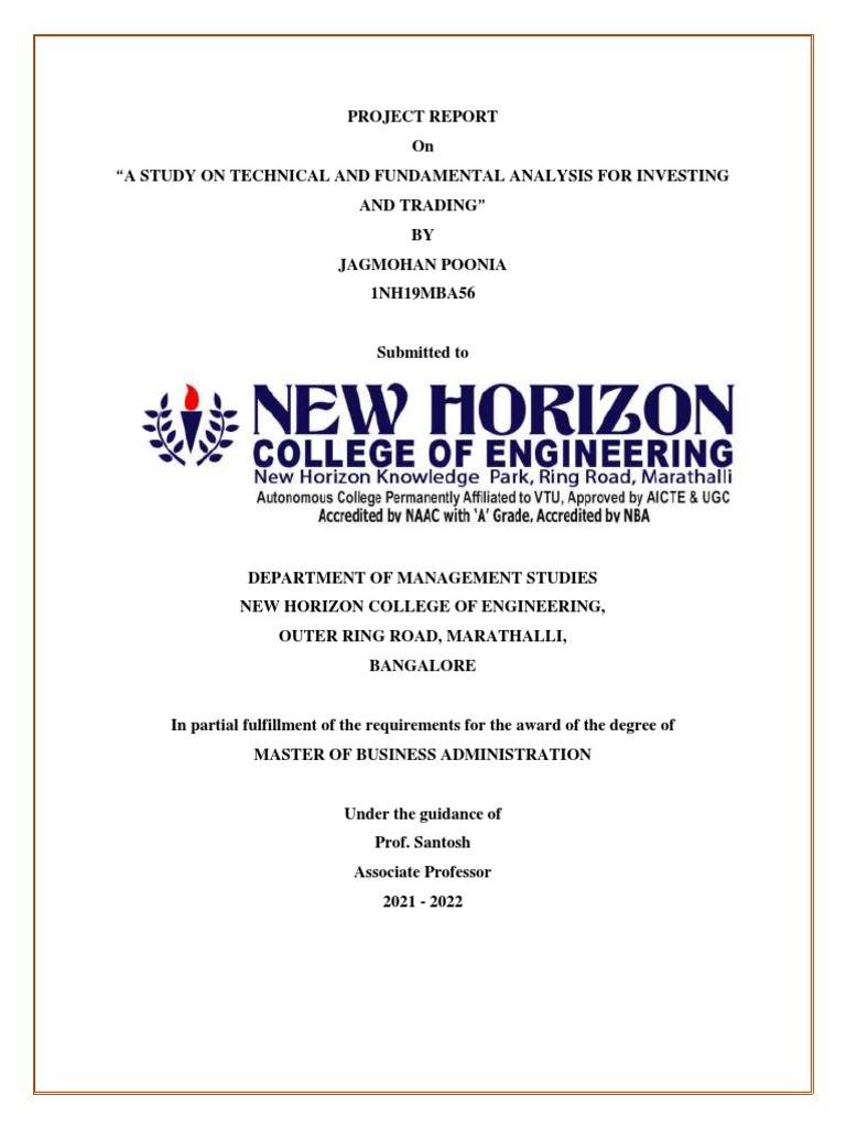 Technical & Fundamental Analysis Study | PDF | Technical Analysis ...