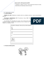 Planejamento de atividades pedagógicas de uma semana em junho