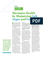 Maximize Health by Minimizing, And: Sugar